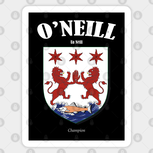 O'Neill Family Clan Crest Coat of Arms Oneill Sticker TeePublic